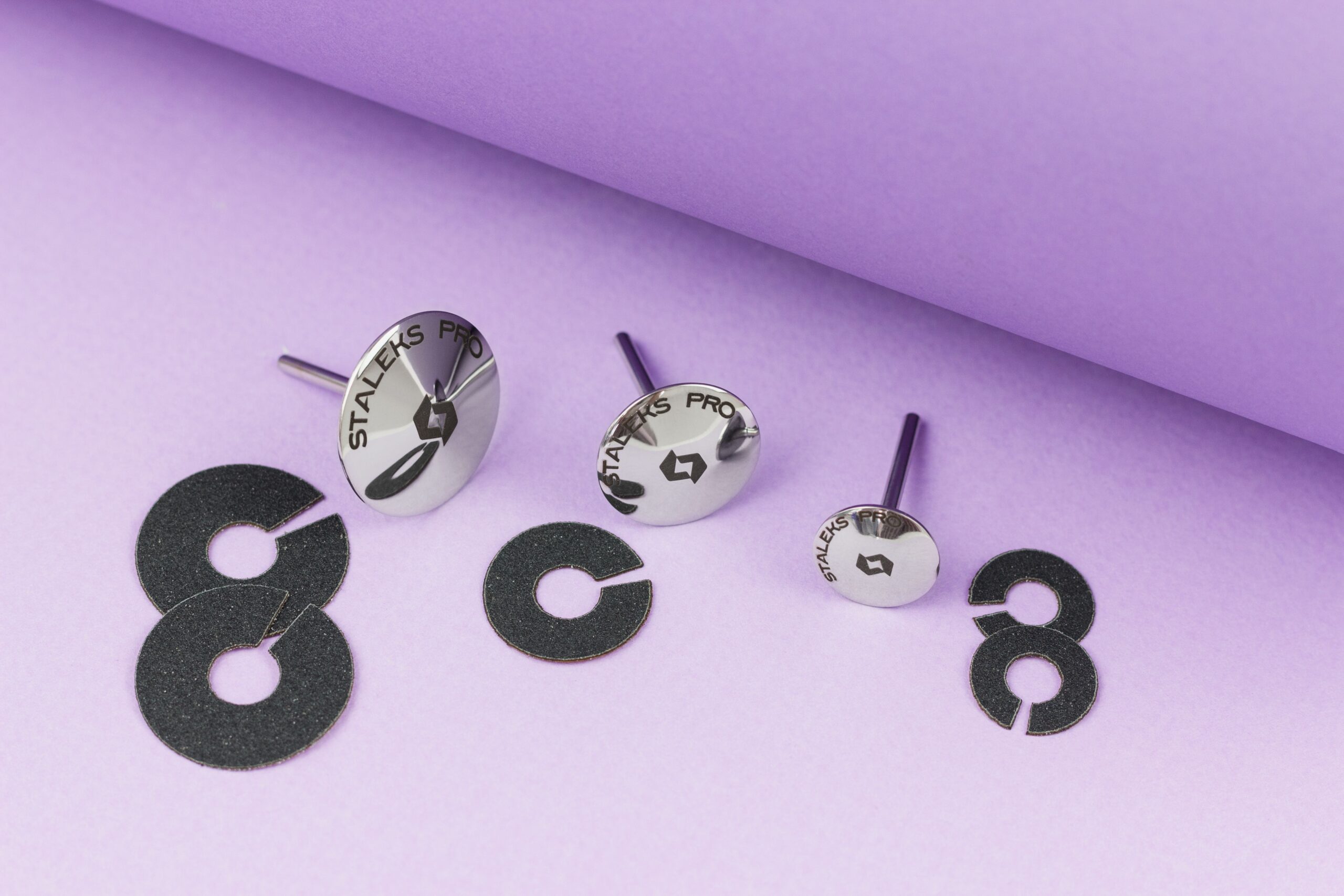 UPDset-15 Диск педикюрный зонтик Staleks PODODISC PRO S в комплекте с сменным файлом-кольцом 180 грит 5 шт (15 мм)