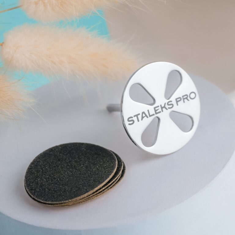 PDset-25 Диск педикюрный PODODISC EXPERT L в комплекте со сменным файлом 180 грит 5 шт (25 мм)