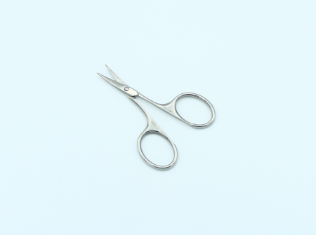 NAZNICY-02, ножницы маникюрные закругленные для ногтей большие кольца Pryhoza